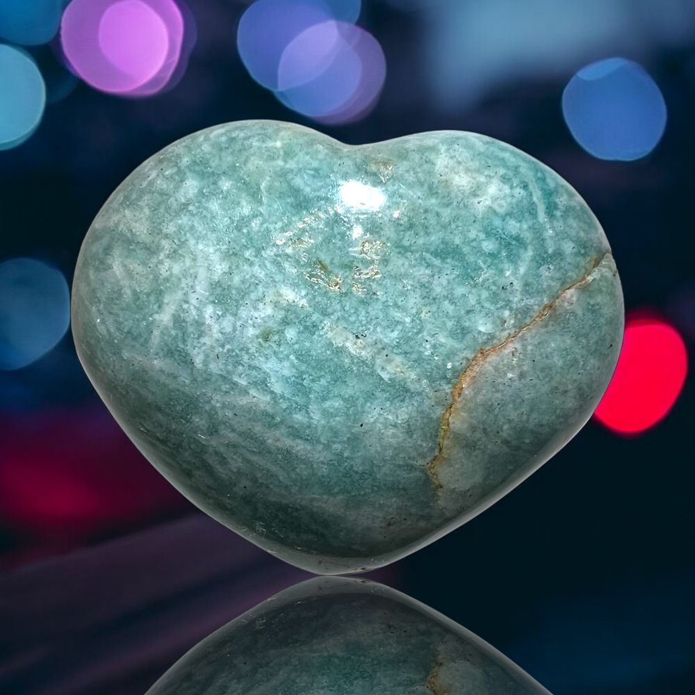 Amazonite Heart Carving